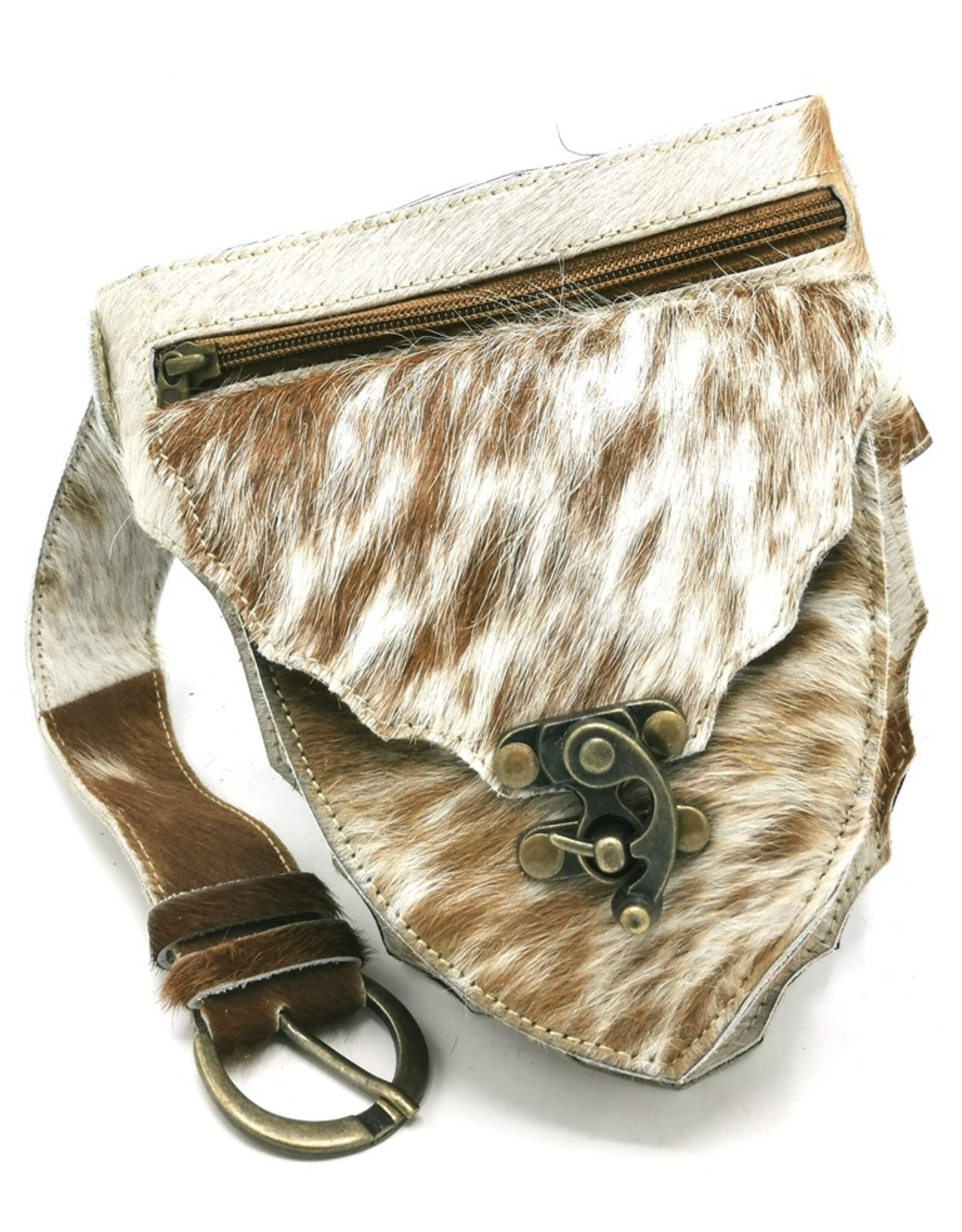 Trukado Leather Festival bags, waist bags and belt bags -  Cowhide Waist bag with Vintage Hook