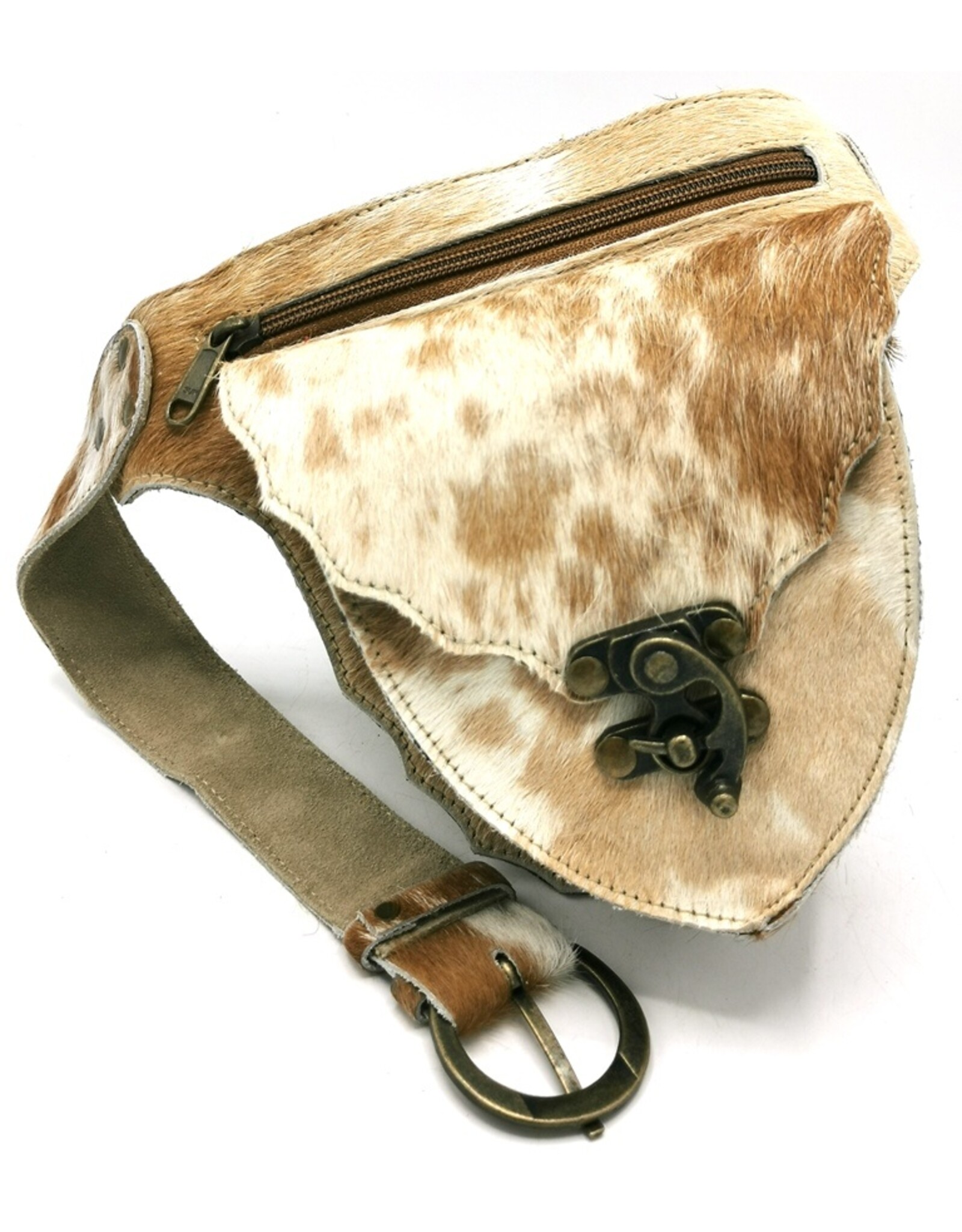 Trukado Leather Festival bags, waist bags and belt bags - Cowhide waist bag with vintage hook