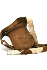 Trukado Leather bags - Cowhide waistbag with hook Ibiza - Festival bag Cowhide