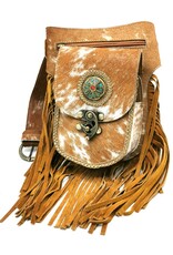 Trukado Leather Festival bags, waist bags and belt bags - Cowhide Waistbag with Fringes Ibiza Style (hazelnut)