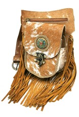 Trukado Leather Festival bags, waist bags and belt bags - Cowhide Waistbag with Fringes Ibiza Style (hazelnut)