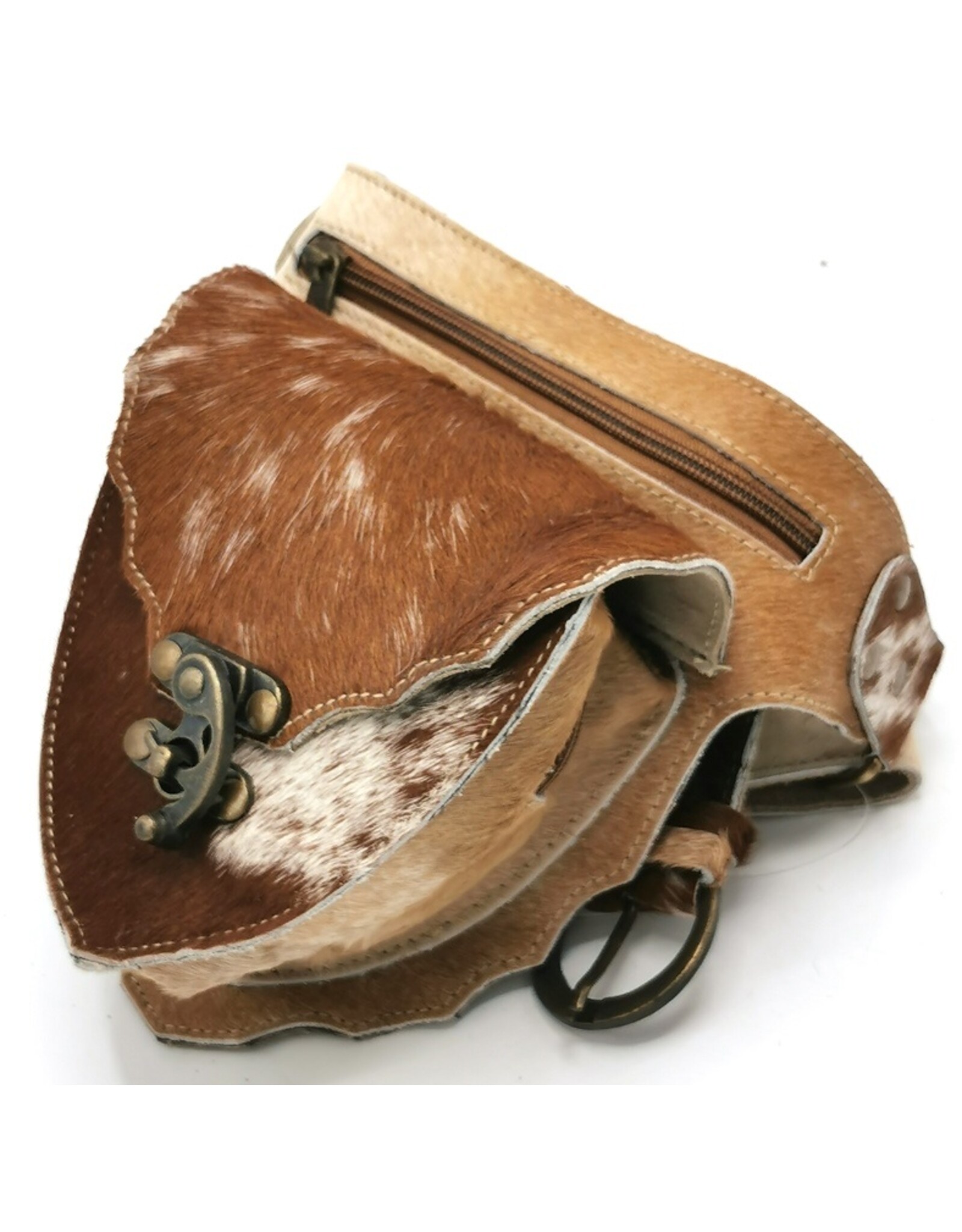 Trukado Leather Festival bags, waist bags and belt bags -  Leather waist bag cowhide Ibiza Style