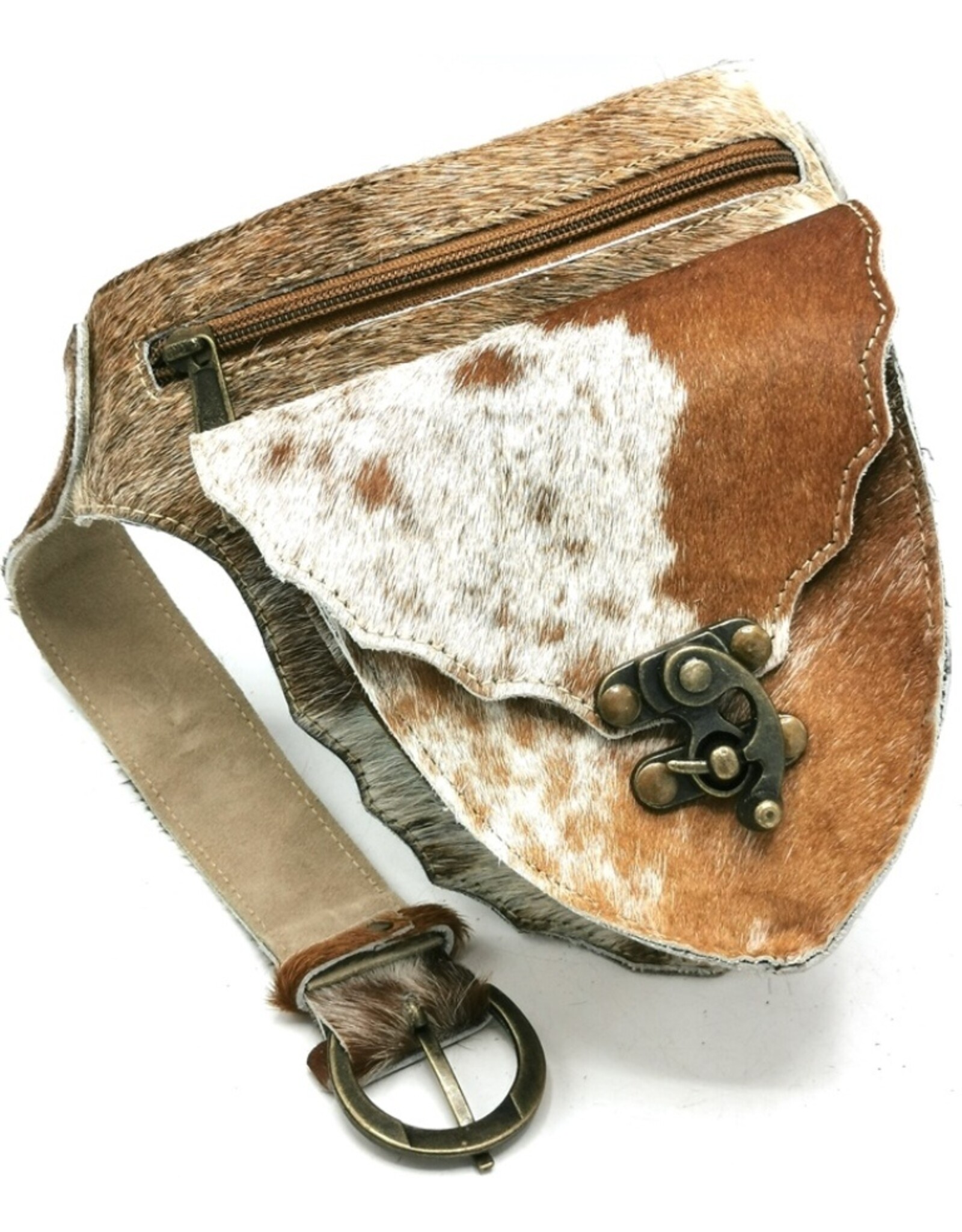 Trukado Leather Festival bags, waist bags and belt bags - Cowhide waist bag with vintage hook