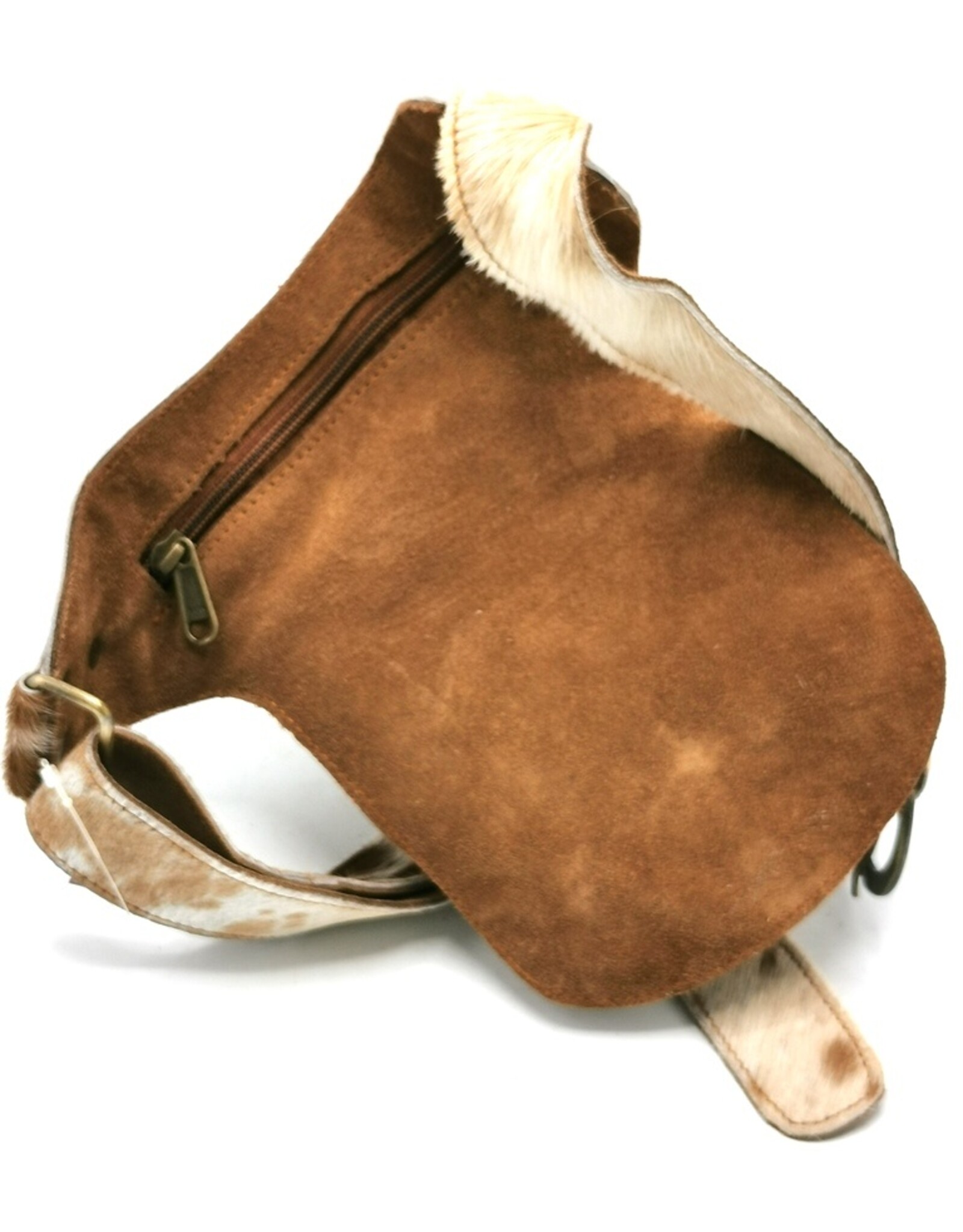 Trukado Leather Festival bags, waist bags and belt bags -Cowhide Waist Bag with Vintage Hook - Festival Bag Cowhide