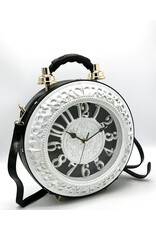 Magic Bags Fantasy bags - Clock bag with Working Clock White/Black (large)