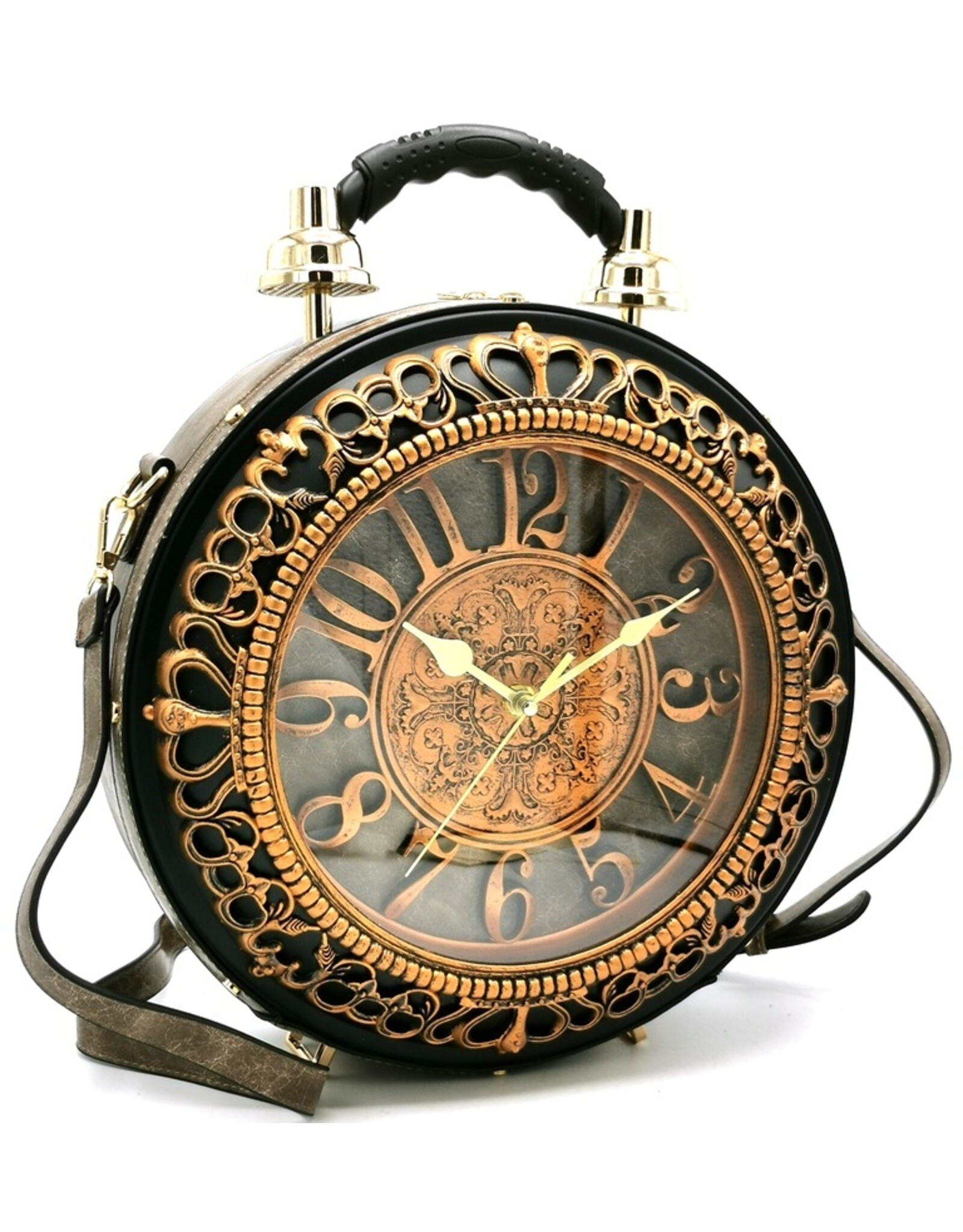 Magic Bags Fantasy bags - Clock bag with Working Clock Vintage Taupe (large)