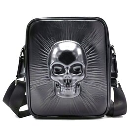 Dark Desire Gothic Crossbodytas met 3d Schedel