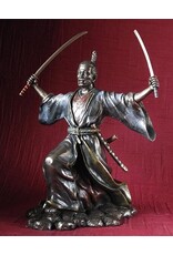 Veronese Design Giftware & Lifestyle - Japanese Samurai with Katana bronzed statue