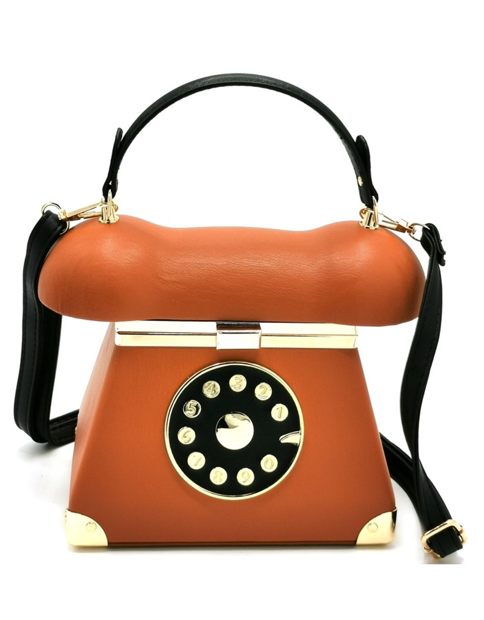 Magic Bags Fantasy bags - Retro Telephone bag brown (cognac)