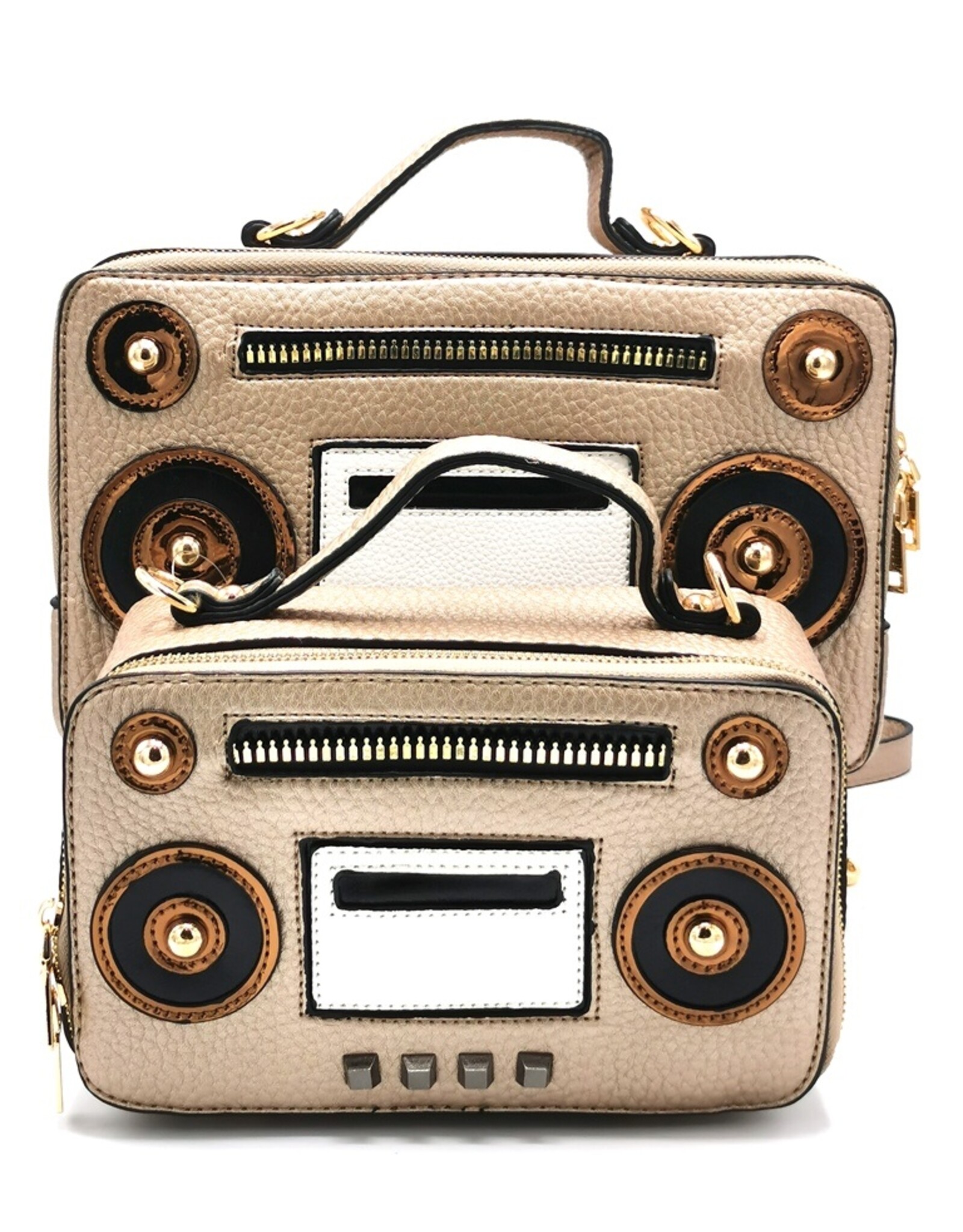 Magic Bags Fantasy tassen en portemonnees - Boombox Radio Handtas goud (medium)