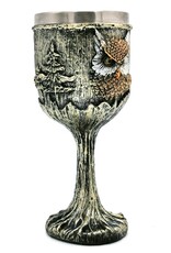 VG Tankards and goblets - Goblet Owl silver-bronze colored