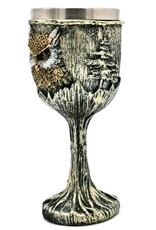 VG Tankards and goblets - Goblet Owl silver-bronze colored