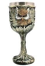 VG Tankards and goblets - Goblet Owl silver-bronze colored