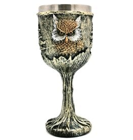 VG Goblet Owl silver-bronze colored