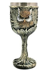 VG Tankards and goblets - Goblet Owl silver-bronze colored