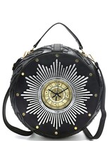 Magic Bags Fantasy tassen en portemonnees - Klok tas met Werkende Klok Raceband Zwart (large)