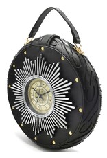 Magic Bags Fantasy tassen en portemonnees - Klok tas met Werkende Klok Raceband Zwart (large)