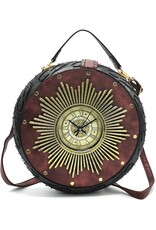 Magic Bags Fantasy tassen - Klok tas met Werkende Klok Raceband Bordeaux (large)