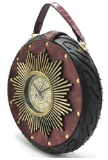 Magic Bags Fantasy bags - Clock bag with Working Clock Raceband Bordeaux (large)