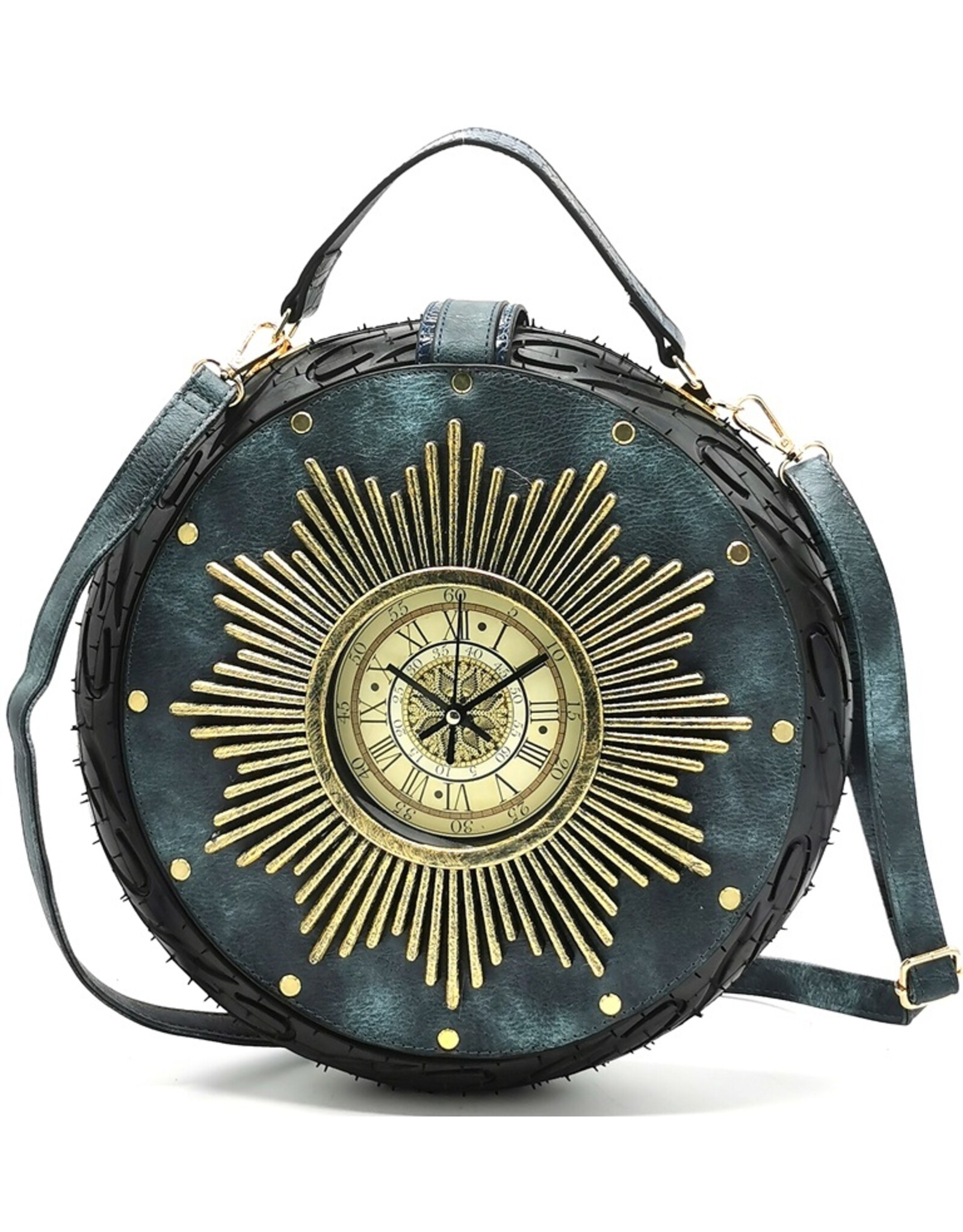 Magic Bags Fantasy bags - Clock bag with Working Clock Raceband Blue (large)