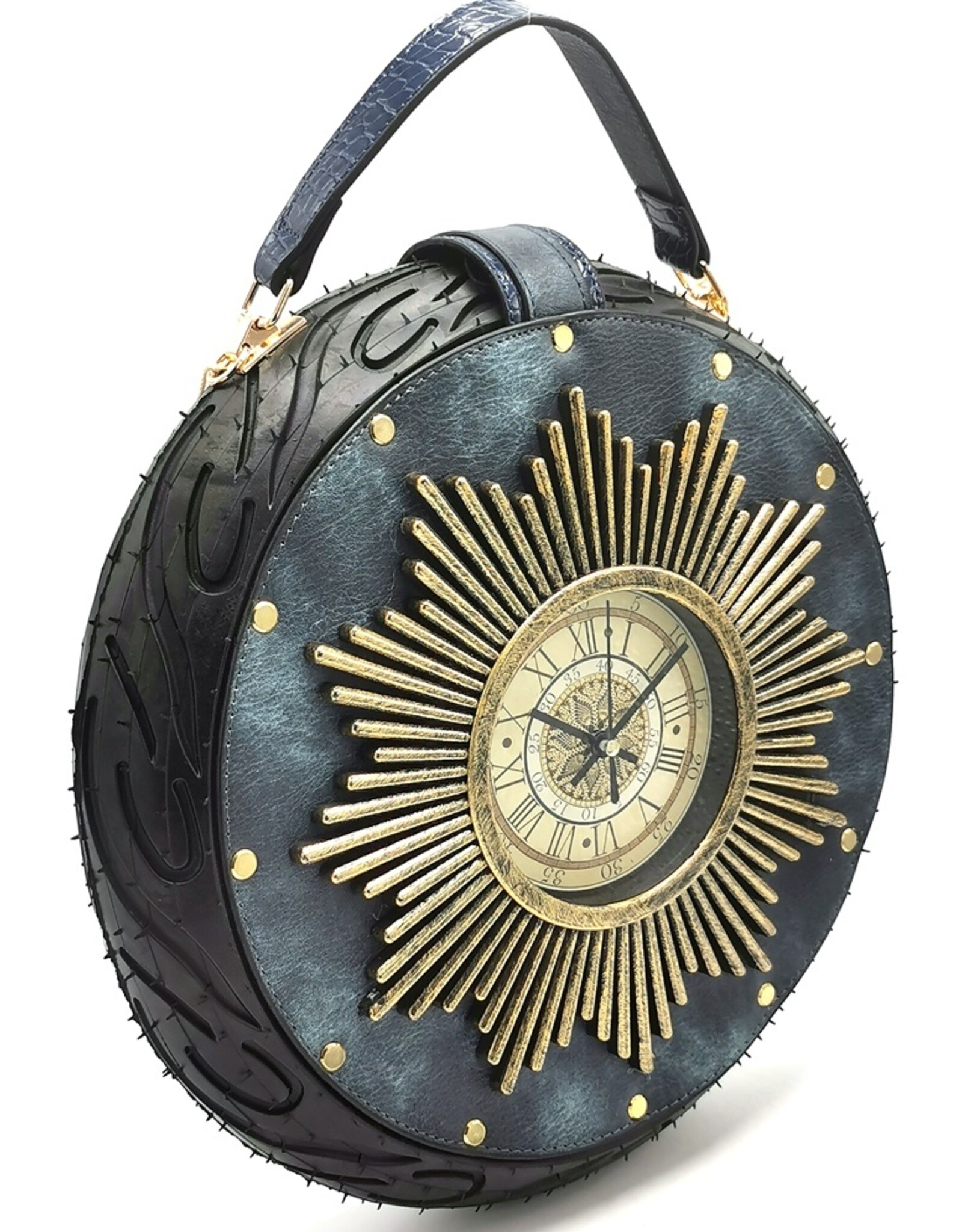 Magic Bags Fantasy bags - Clock bag with Working Clock Raceband Blue (large)