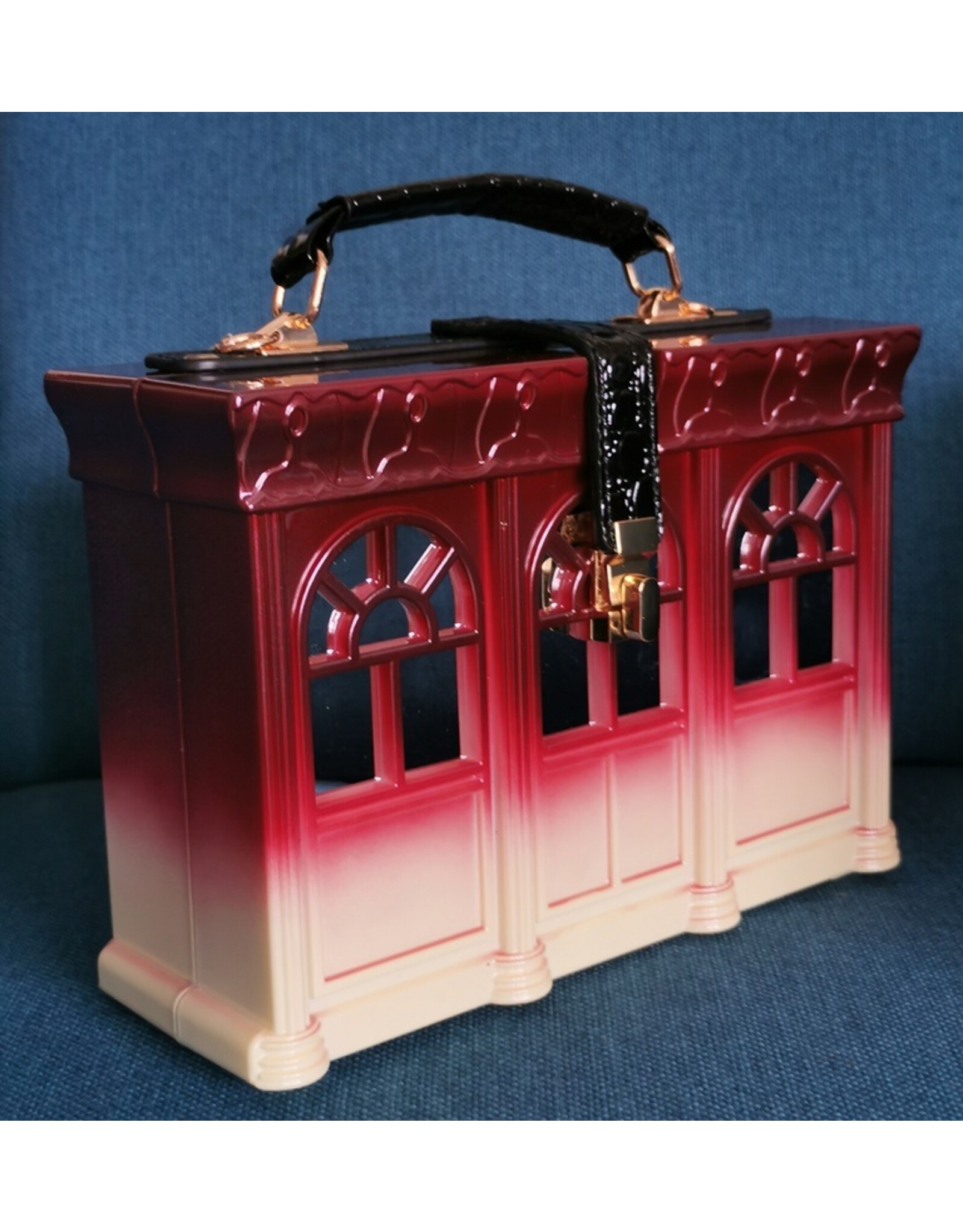 Systyle Fantasy tassen - Handtas Huis Bordeaux-crème