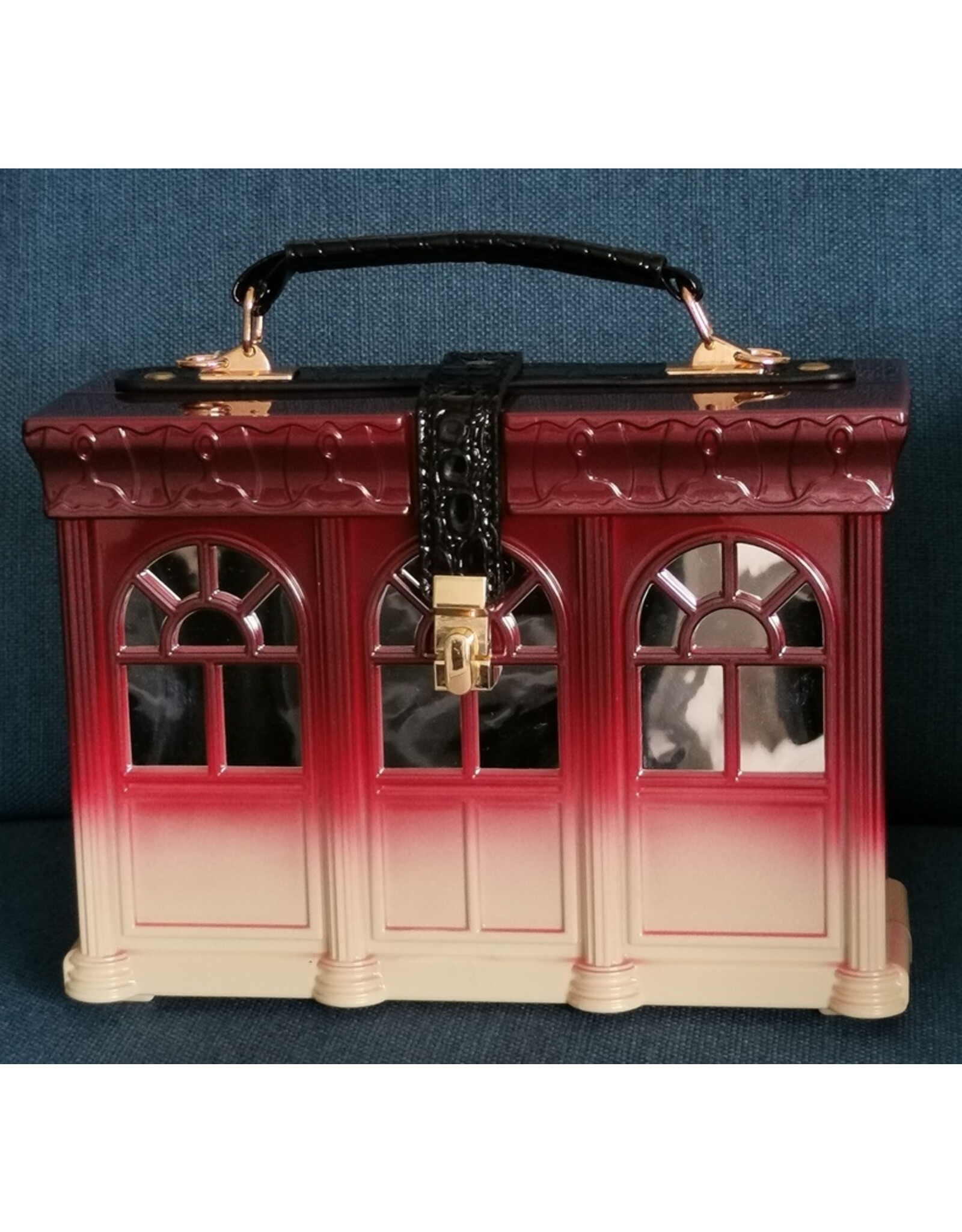 Systyle Fantasy tassen - Handtas Huis Bordeaux-crème