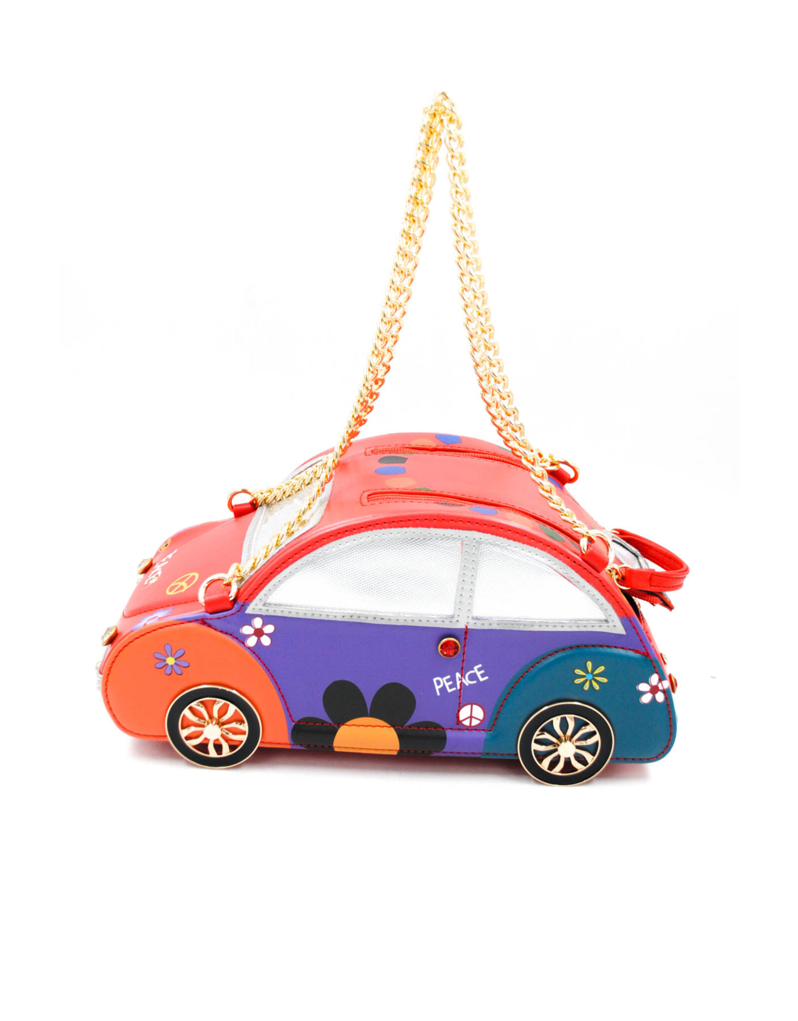 Systyle Fantasy tassen en portemonnees - Handtas Vintage Auto Flowerpower Peace&Love