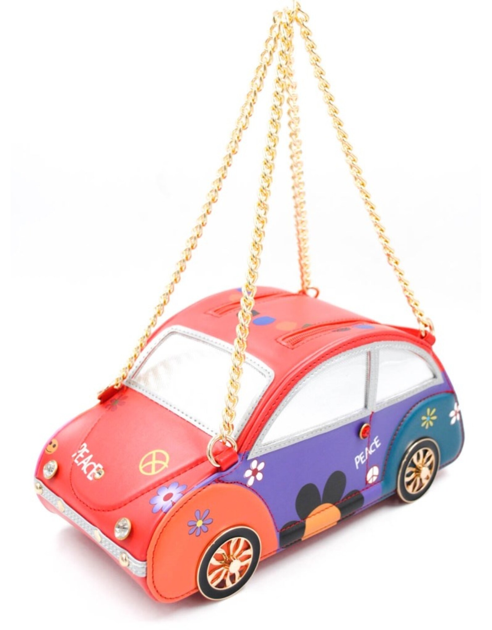 Systyle Fantasy bags and wallets - Handbag Vintage Car Flowerpower Peace&Love