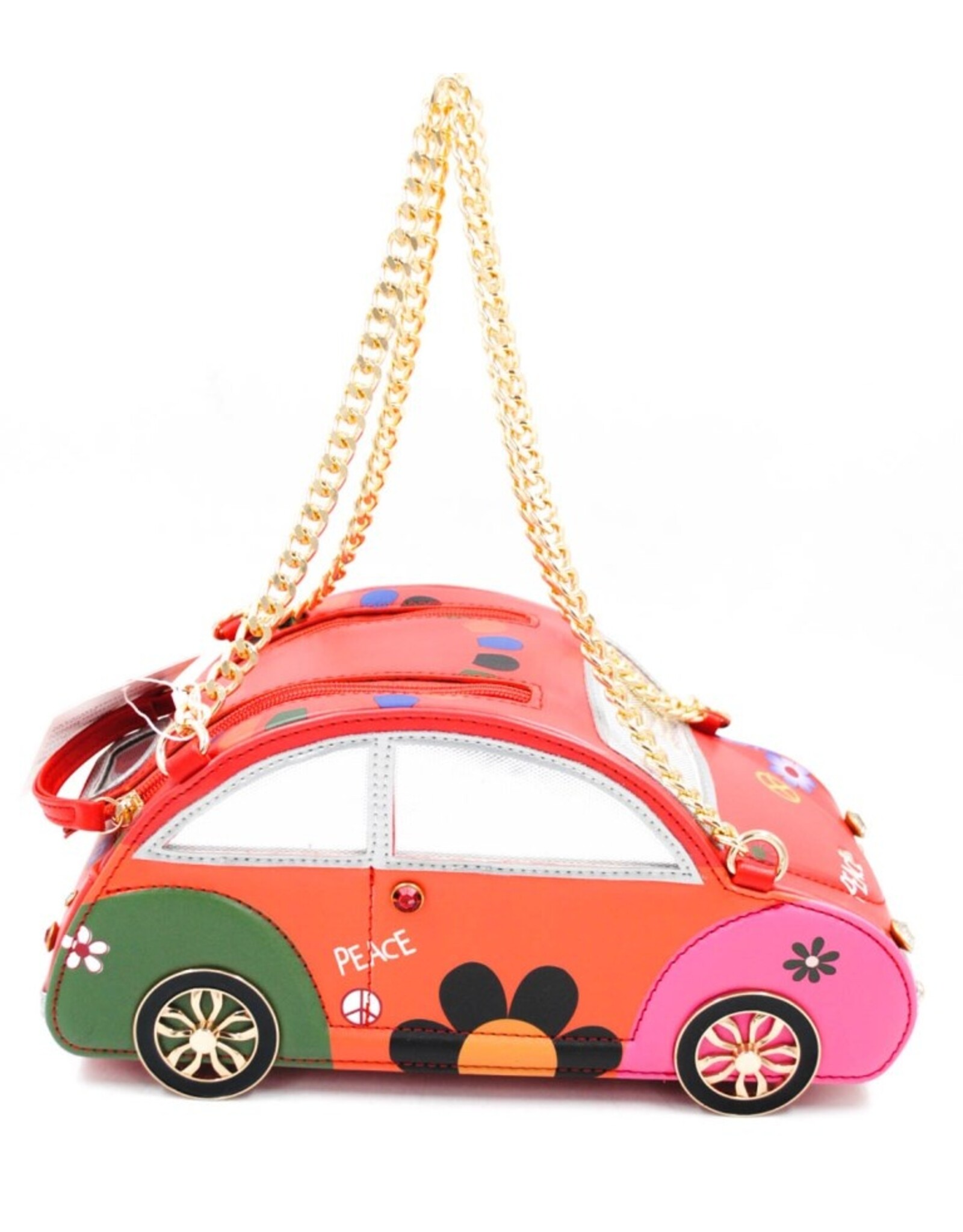 Systyle Fantasy bags and wallets - Handbag Vintage Car Flowerpower Peace&Love