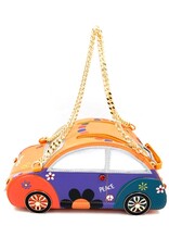 Systyle Fantasy bags and wallets - Handbag Vintage Car Flowerpower Peace&Love