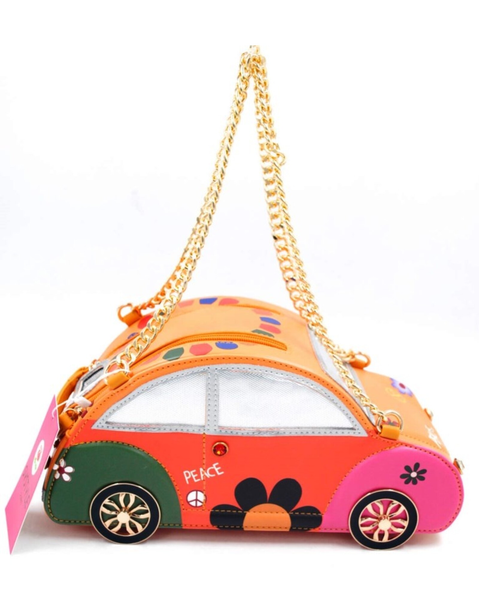 Systyle Fantasy bags and wallets - Handbag Vintage Car Flowerpower Peace&Love