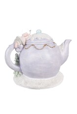 C&E Giftware Figurines Collectables - Figurine Teapot with Mice LED Christmas decoration