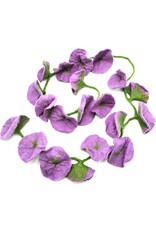 Trukado Miscellaneous - Felt Flower Garland Lilac handmade, approx 180cm