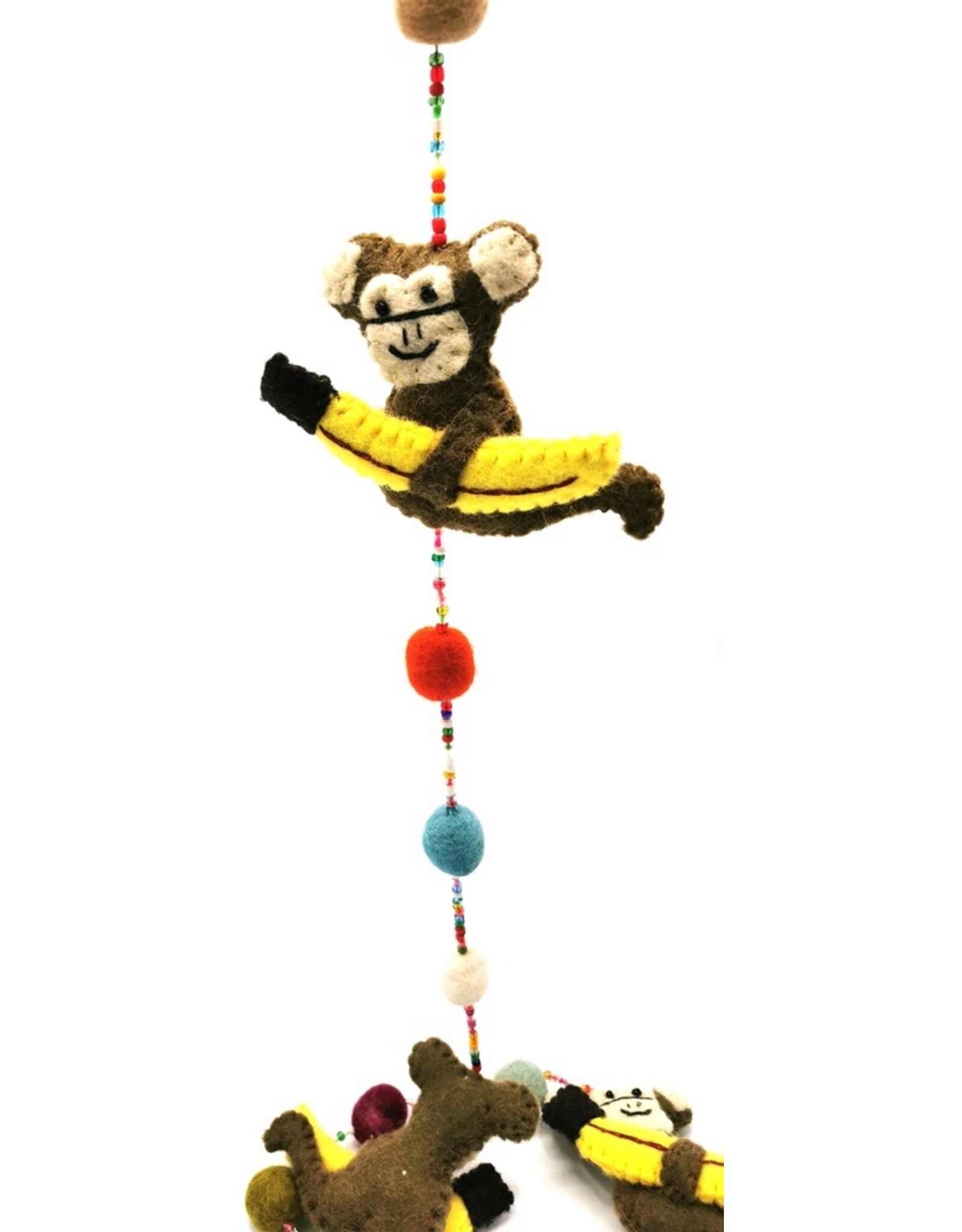 Trukado Miscellaneous - Felt Mobile Monkey handmade, approx 100cm