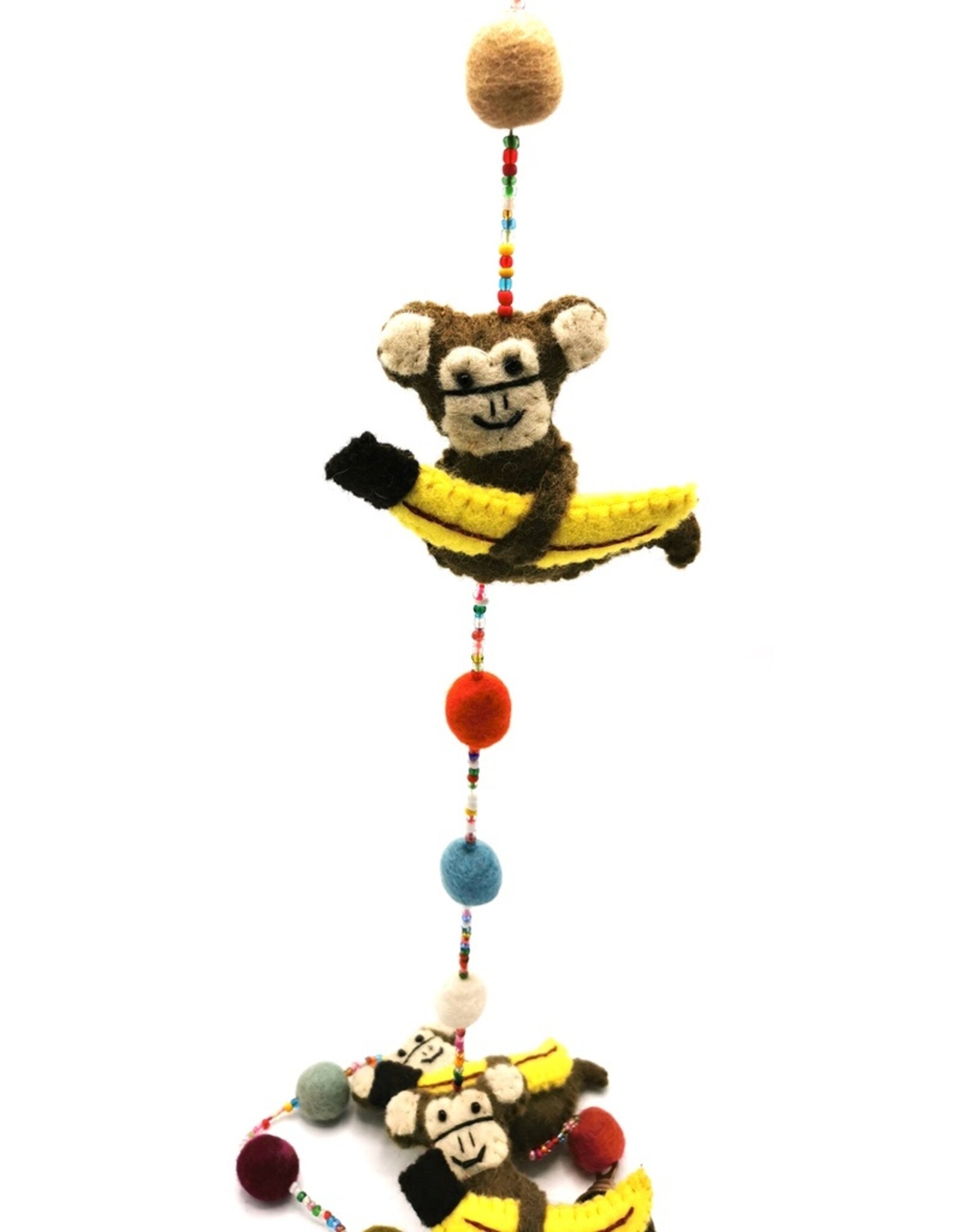 Trukado Miscellaneous - Felt Mobile Monkey handmade, approx 100cm