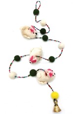 Trukado Miscellaneous - Felt Mobile White Rat handmade, approx 100cm