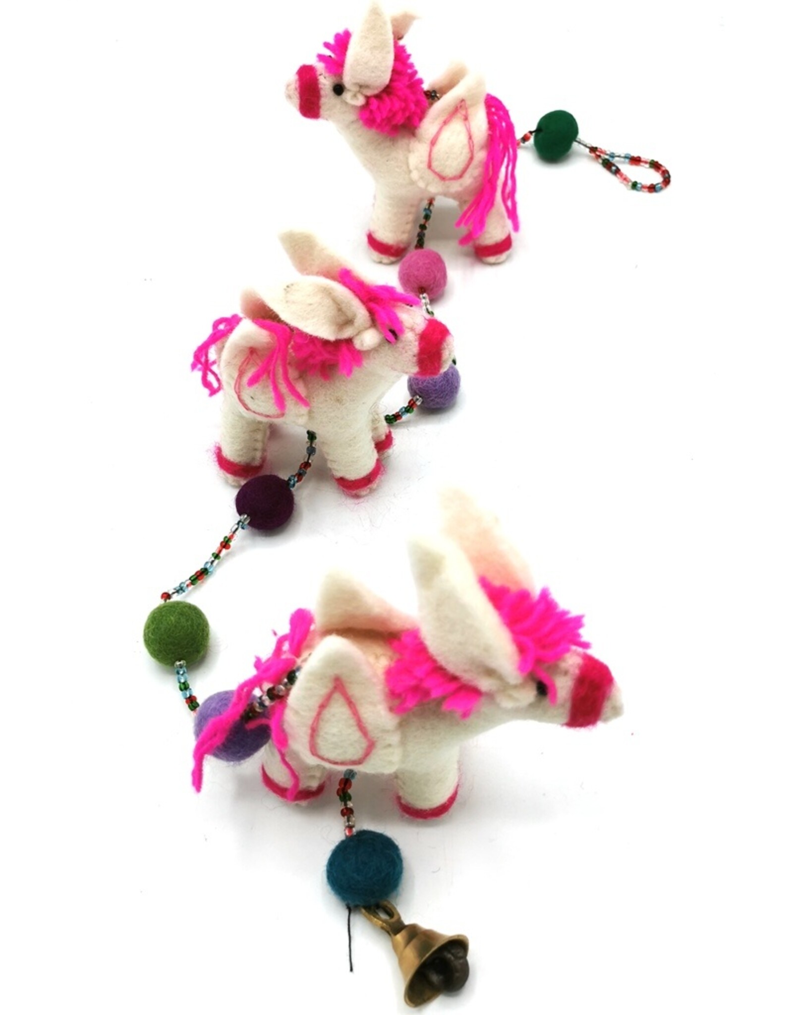 Trukado Miscellaneous -  Felt Mobile White Horses handmade, approx 100cm