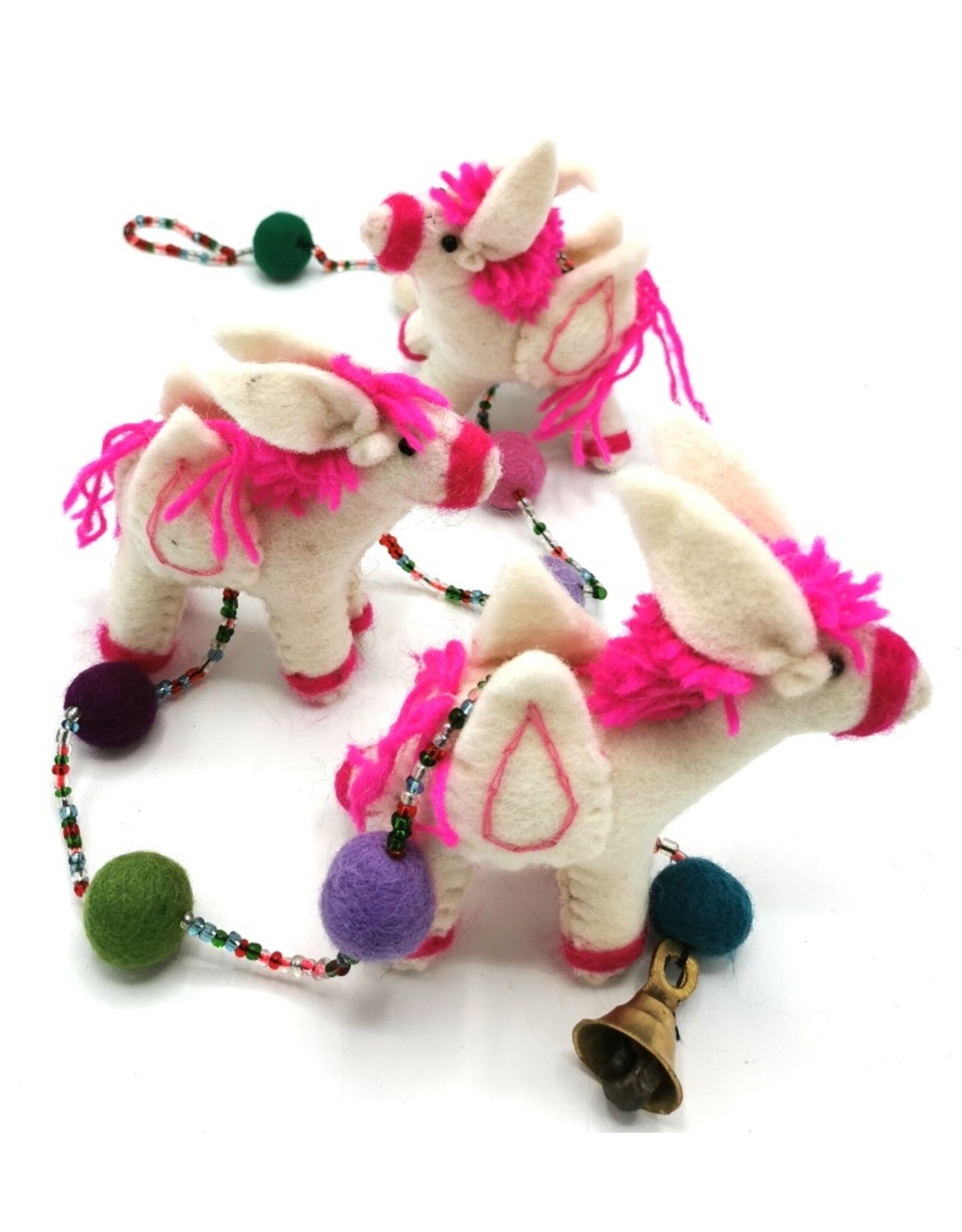 Trukado Miscellaneous -  Felt Mobile White Horses handmade, approx 100cm