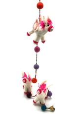 Trukado Miscellaneous -  Felt Mobile White Horses handmade, approx 100cm