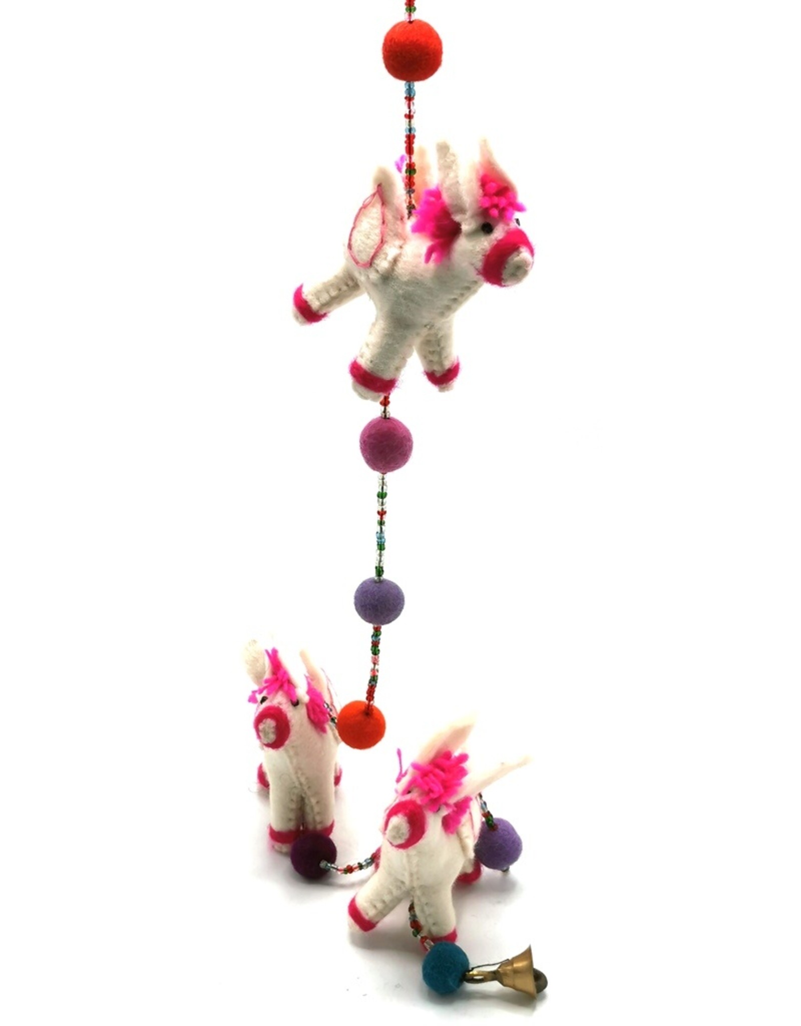 Trukado Miscellaneous -  Felt Mobile White Horses handmade, approx 100cm