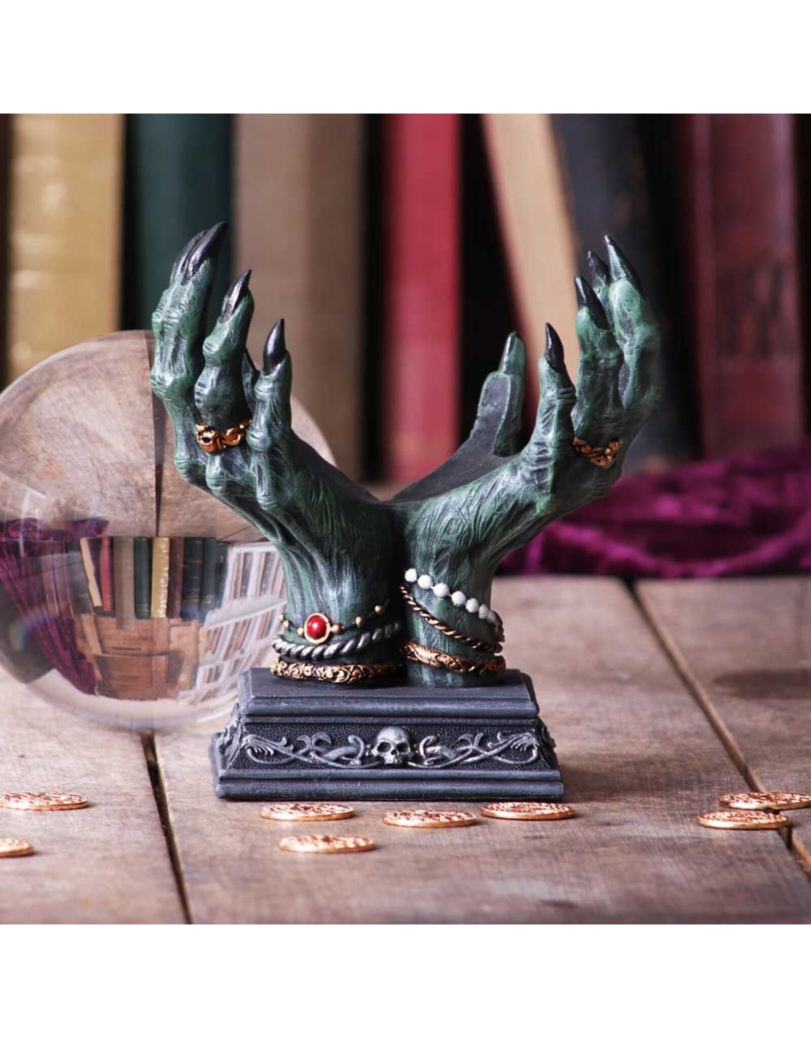 NemesisNow Reapers, skulls and dragons -  Beyond the Grave Crystal Ball Holder Nemesis Now