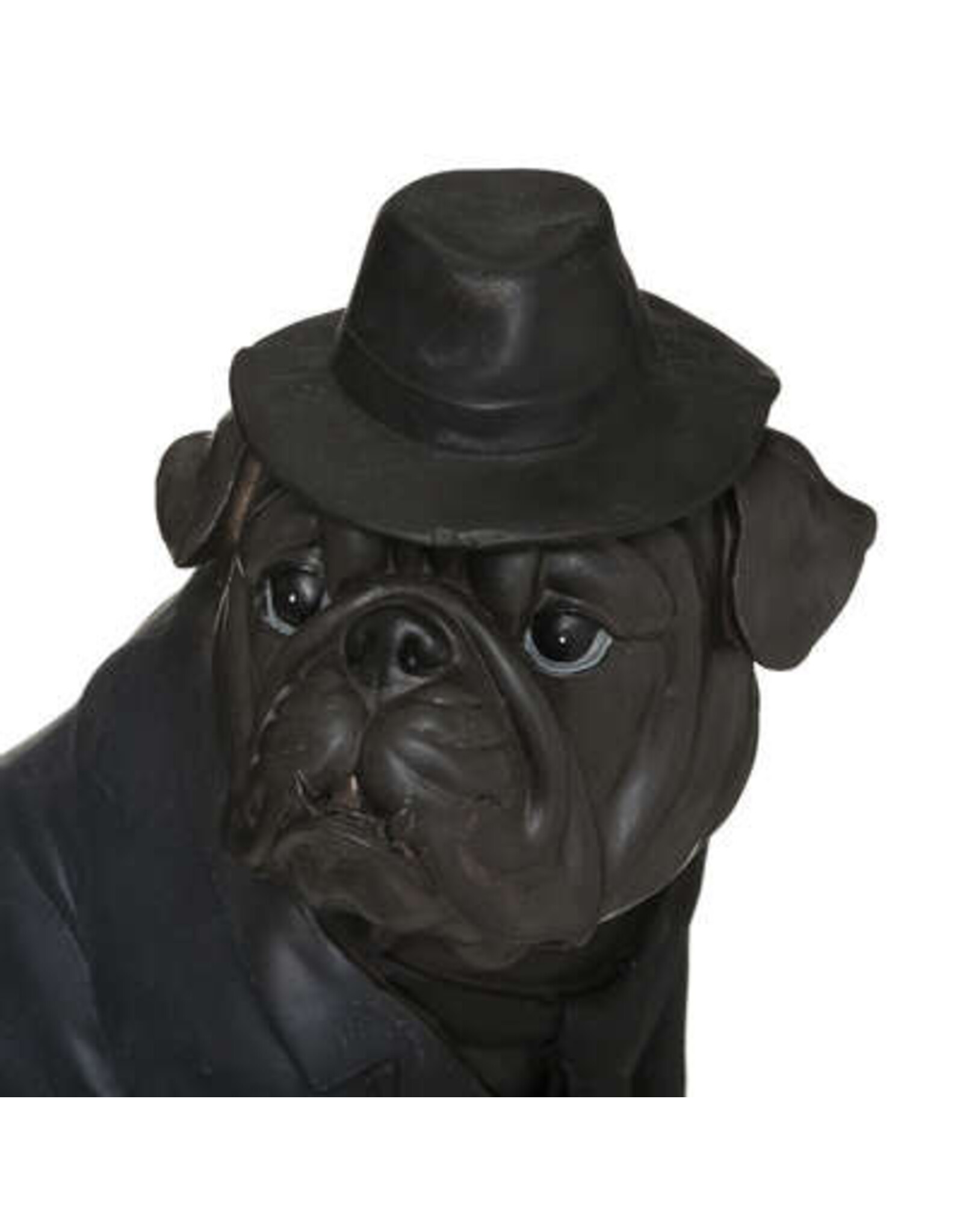 Giftware Figurines Collectables - Bulldog with hat, tie and jacket statue 44.5cm