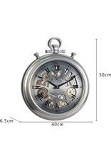 Giftware & Lifestyle - Wall clock with moving gears 40cm