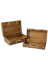 JJA Miscellaneous - Steampunk Wooden Suitcase Set of 2