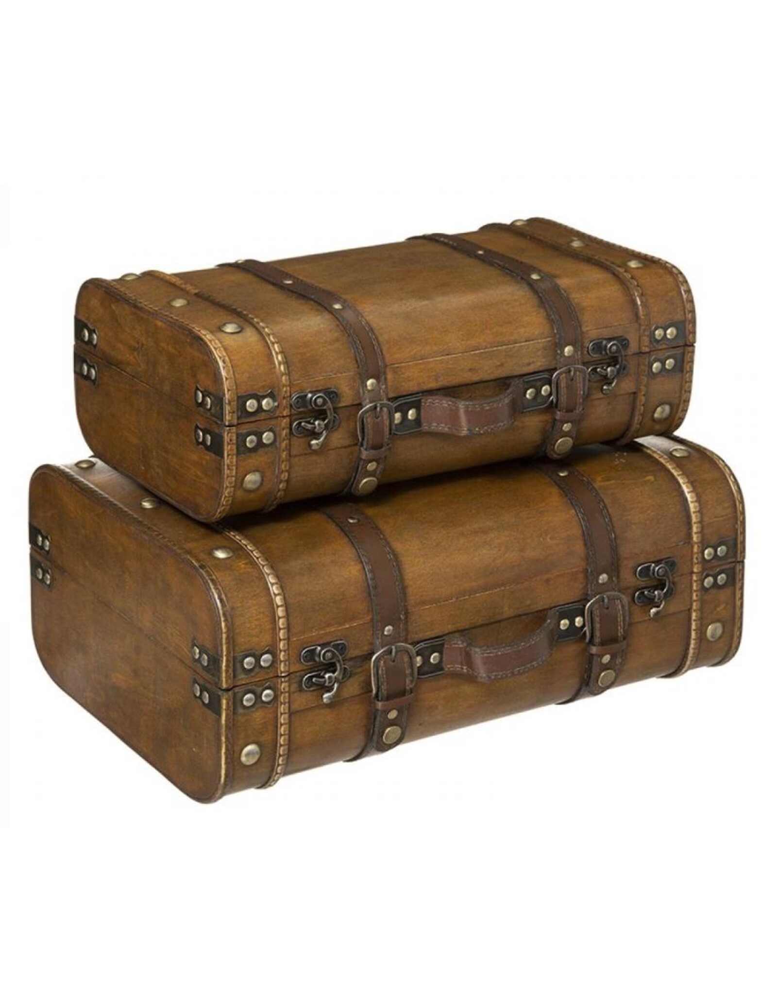 JJA Miscellaneous - Steampunk Wooden Suitcase Set of 2
