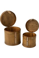 Miscellaneous - Steampunk Houten Hoedendoos set van 2