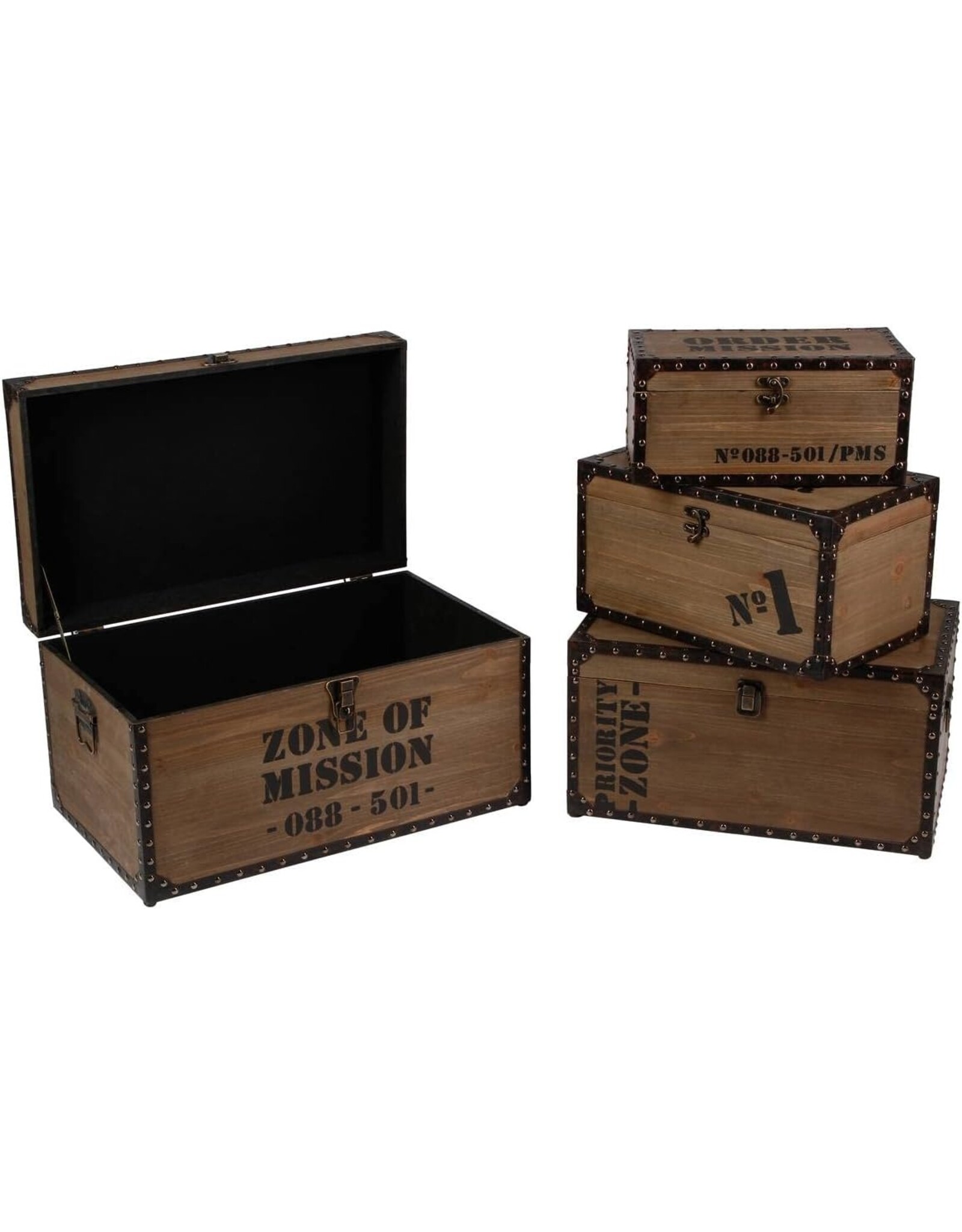 Miscellaneous - Wooden storage chests set Zone of Mission
