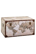 Trukado Miscellaneous -  Vintage Travel Chest/Cabin Case World Map - set of 4