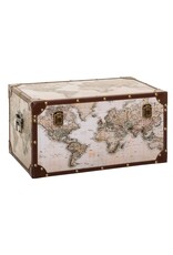 Trukado Miscellaneous -  Vintage Travel Chest/Cabin Case World Map - set of 4